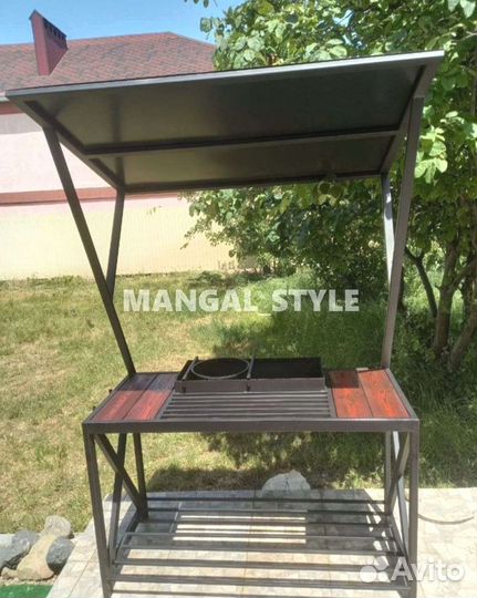 Мангал с крышей