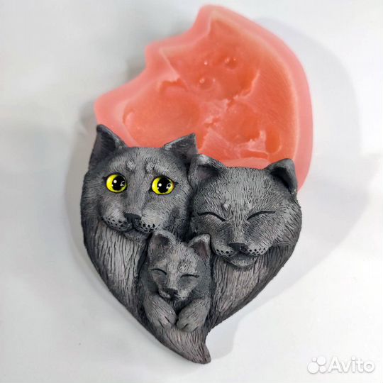 Молд силиконовый Котики
