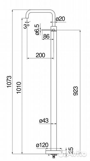 Смеситель для раковины Nobili ve125188/3cr Хром