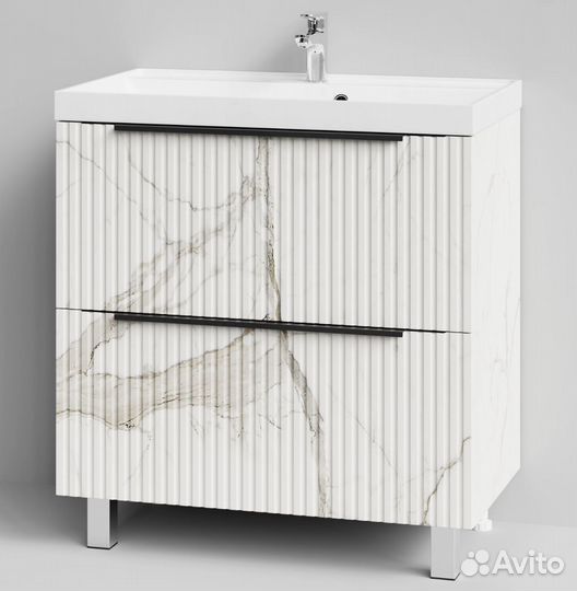 Тумба с раковиной Дольчи 80см напольный, Мрамор 1