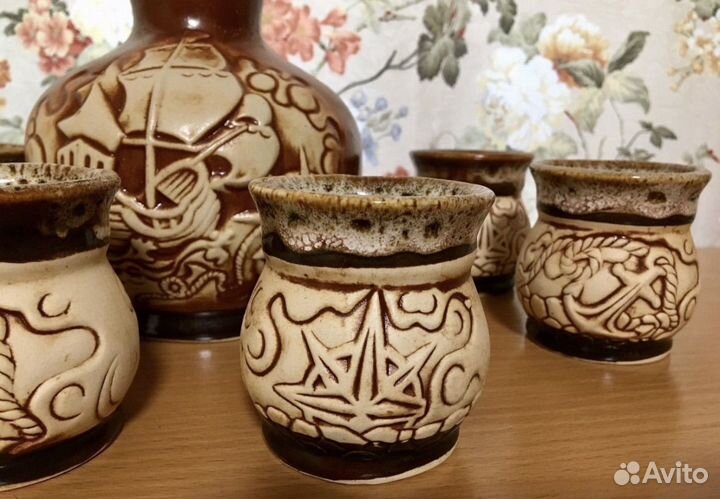 Графин и 6 стаканов, новый