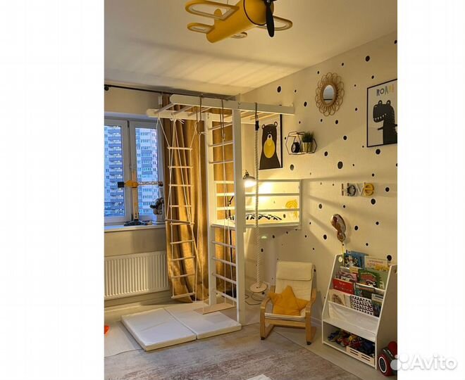 Шведская стенка с игровым уголком