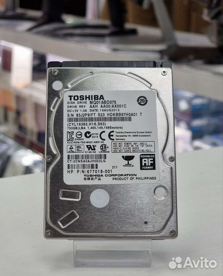 Жесткий диск 750GB Toshiba MQ01ABD075