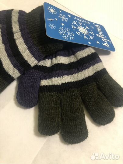 Перчатки детские 3-4года новые