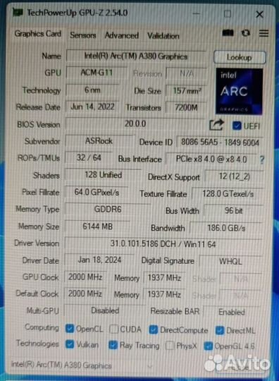 Системный блок i3 12100f/intel arc a380/16gb