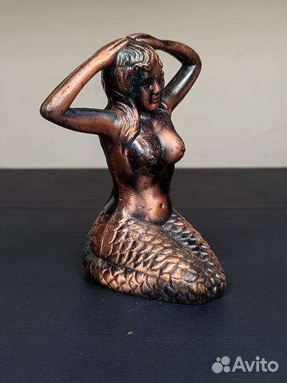 Русалка зажигалка статуэтка метал 10 см