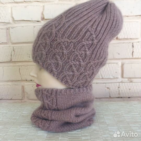 Новые вязаные шапки из кашемира на осень