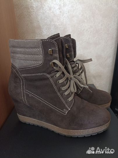 Сапоги зимние замша