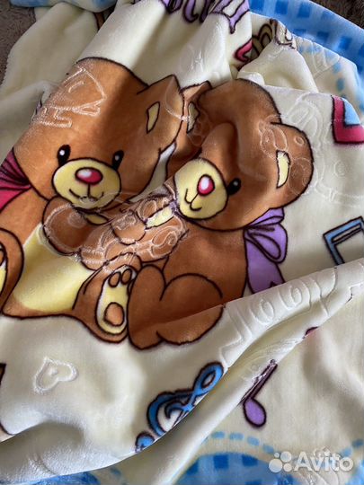 Плед детский плюшевый