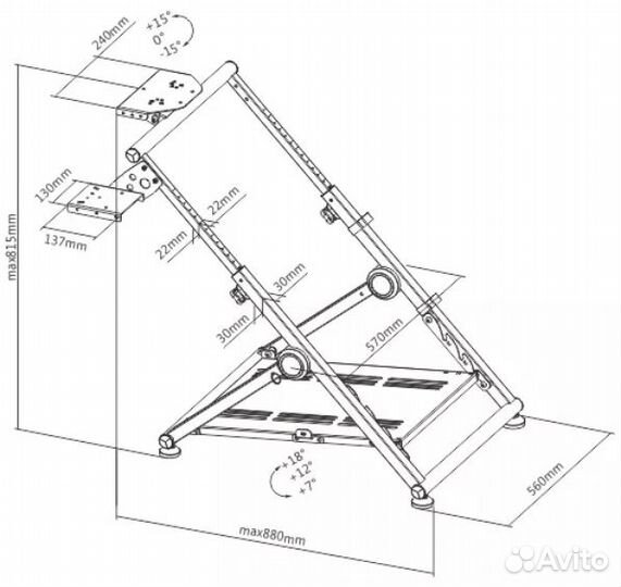 Стойка/Подставка для игрового руля tbox PRO