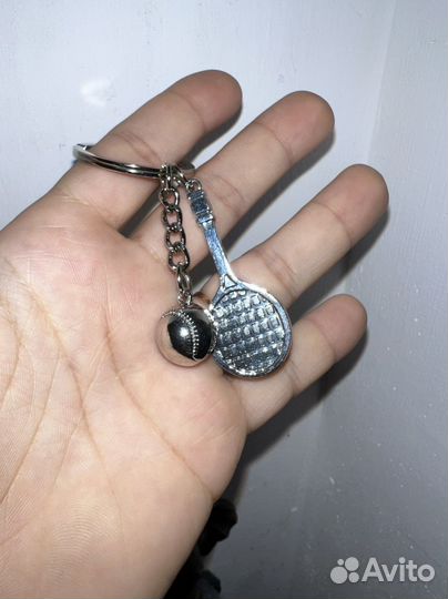 Брелок теннисная ракетка с мячом