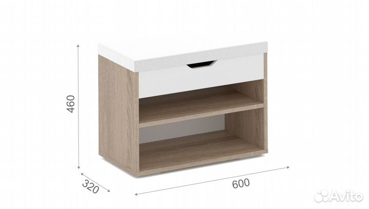 Тумба для обуви с сиденьем