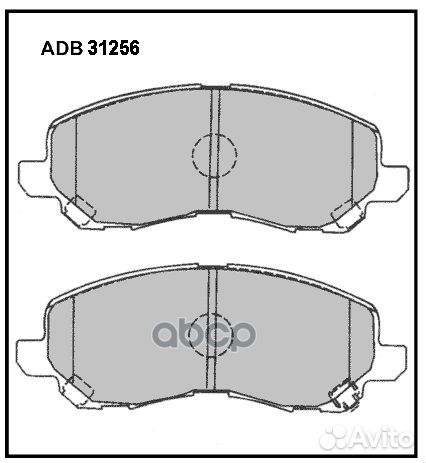 Колодки тормозные дисковые перед ADB31256 A