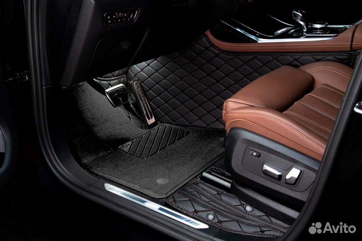 3D Коврики Mercedes S E Класс из Экокожи