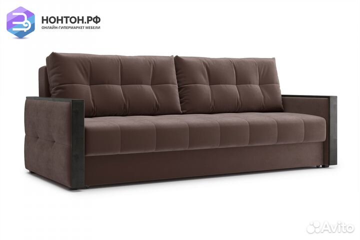 Диван еврокнижка Инсайд 3-х местный коричневый