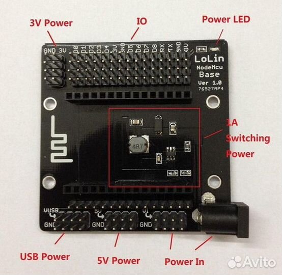 Плата расширения MCU Base ESP8266 Breadboard for N