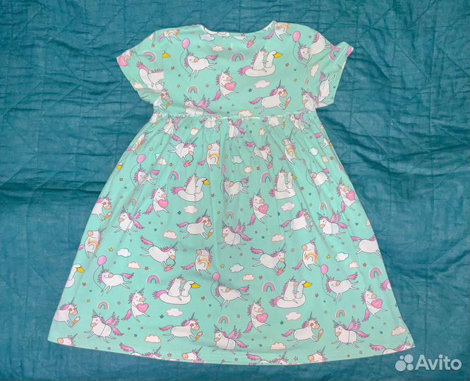 Детское платье с единорогами Next 122