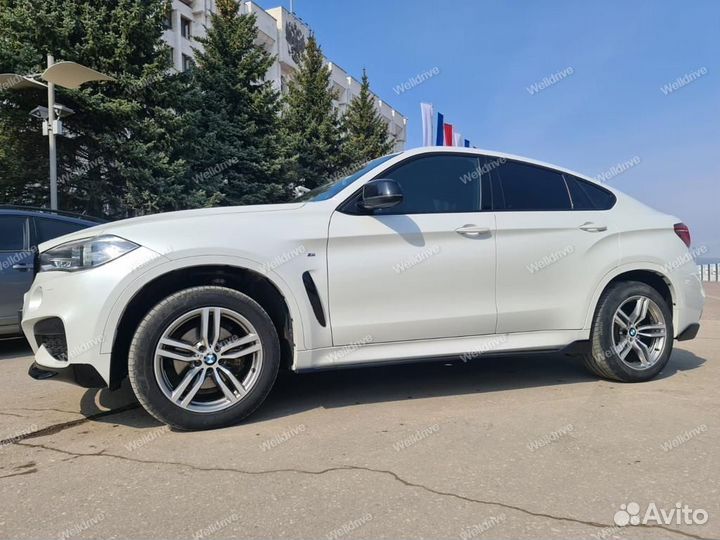 Лезвия с плавниками BMW X6 F16 черный глянец