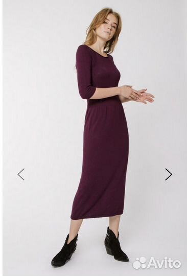 Платье розовое Брусника шерсть новое 44р