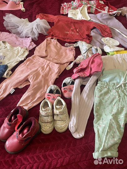 Детские вещи пакетом 68 74 на девочку