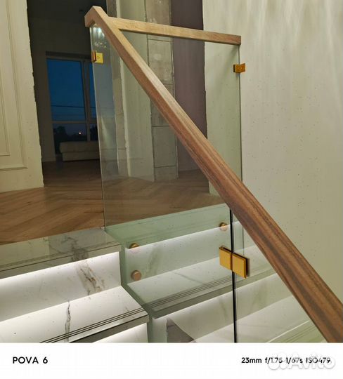 Перила для лестницы стеклянные ограждения