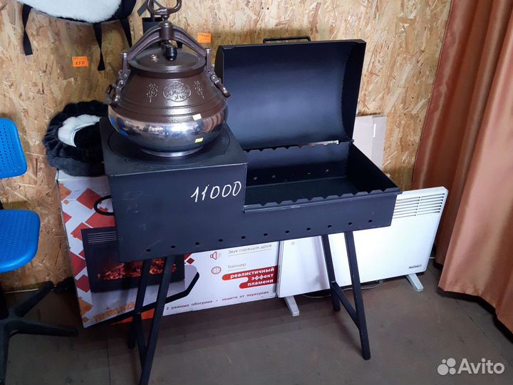 Гриль мангал с печкой и трубой