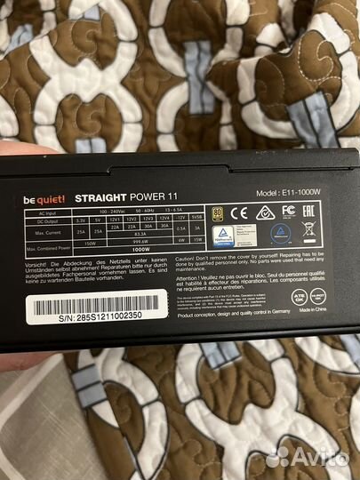 Блок питания 1000w gold be quiet