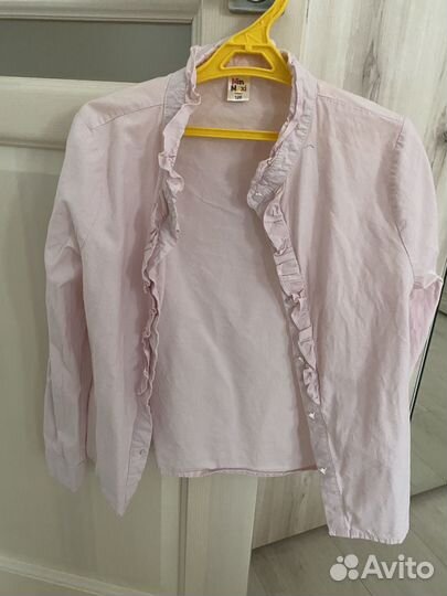 Блузки школьные фирменные пакетом на девочку р 128