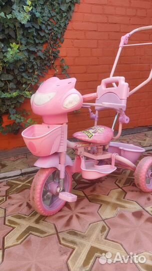 Детский велосипед с родительской ручкой