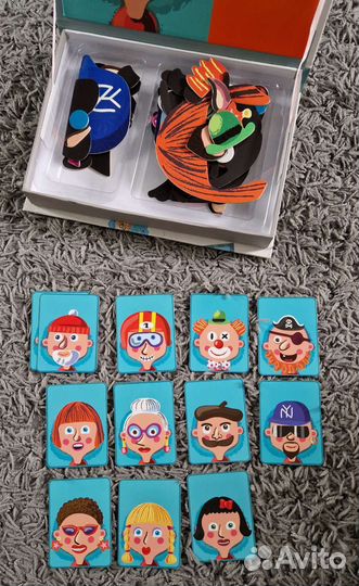 IQ book. Happy baby. Игрушки. Конструктор лиц