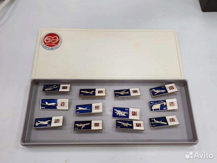 Значки СССР, набор. 60 лет Аэрофлота