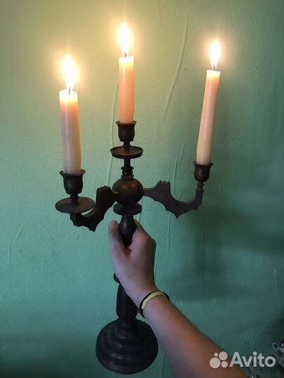Подсвечник латунь