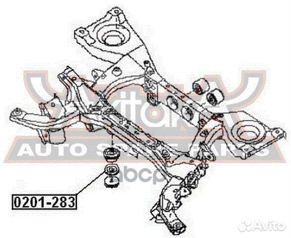 0201-283 asva сайлентблок заднего дифференциала