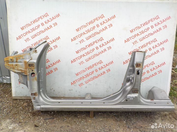 Порог левый со стойками кузова Ниссан Альмера Н16