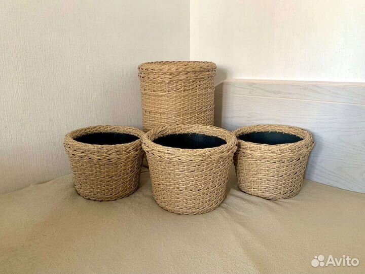 Комплект кашпо цилиндр уличный