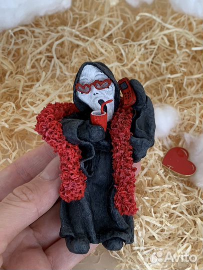 Авторская елочная игрушка из ваты ручной работы