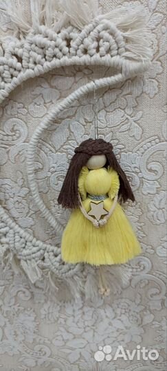 Кукла ручной работы макраме оберег, подарок