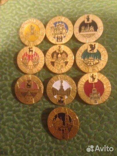 Значки СССР золотое кольцо подмосковье И Д.Р
