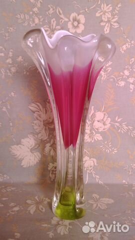 Ваза цветное стекло интерьерная/для цветов
