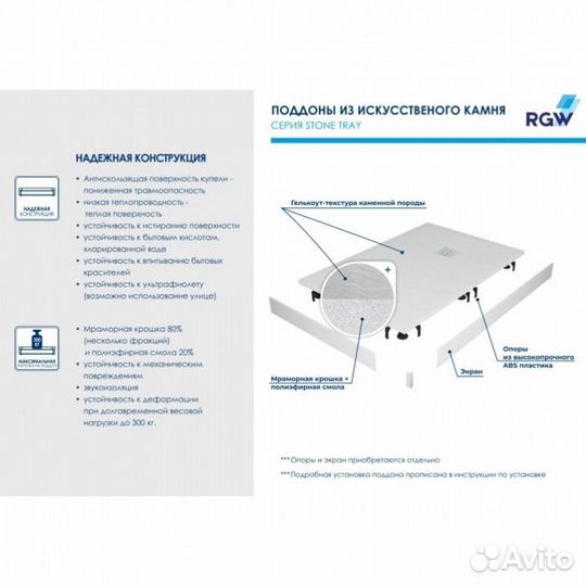 Душевой поддон RGW ST-0120W 120x100