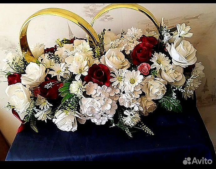 Свадебные кольца на машину