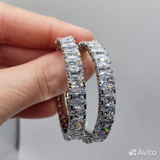 Роскошные серьги Конго с кристаллами Сваровски