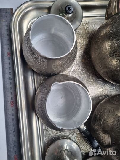 Чайно кофейный сервиз СССР металл