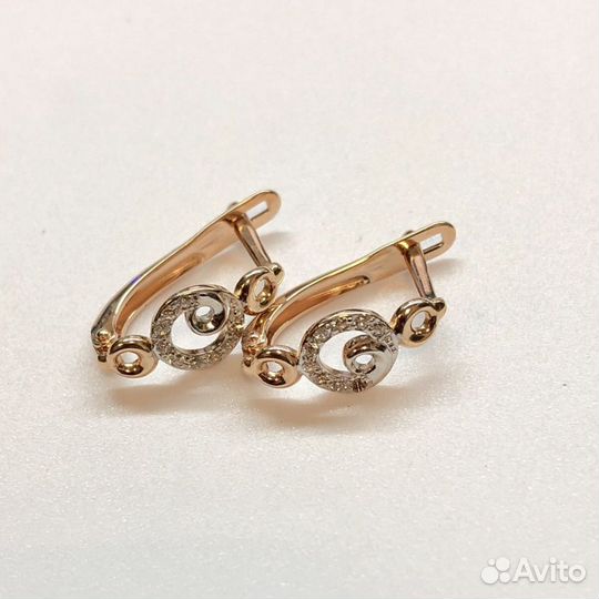 Золотые серьги 375 пробы