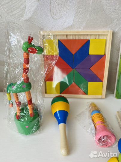 Развивающие деревянные игрушки пакетом