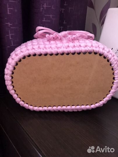 Корзина из трикотажной пряжи