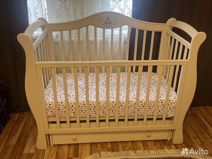 Детская кровать с матрасом бу