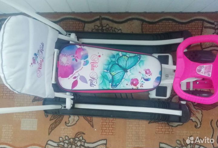 Детский снегокат со спинкой Nika Kids