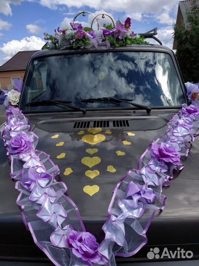 Ленты,банты на свадебные машины