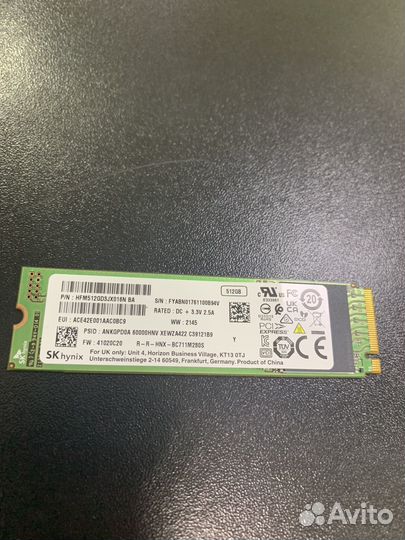 Ssd m2 nvme 512gb sk hynix